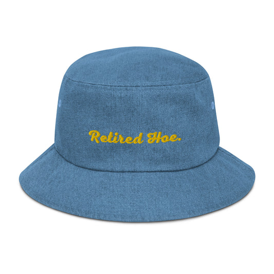 "Retired" Denim bucket hat
